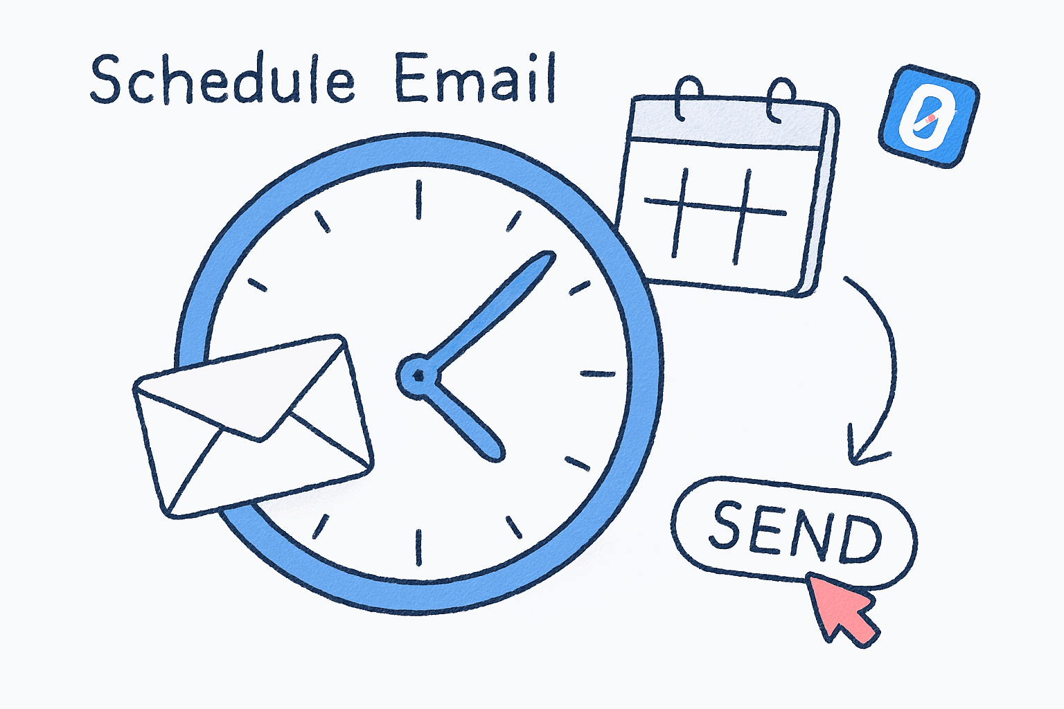 Illustration for How to Schedule an Email: Gmail, Outlook, and Apple Mail